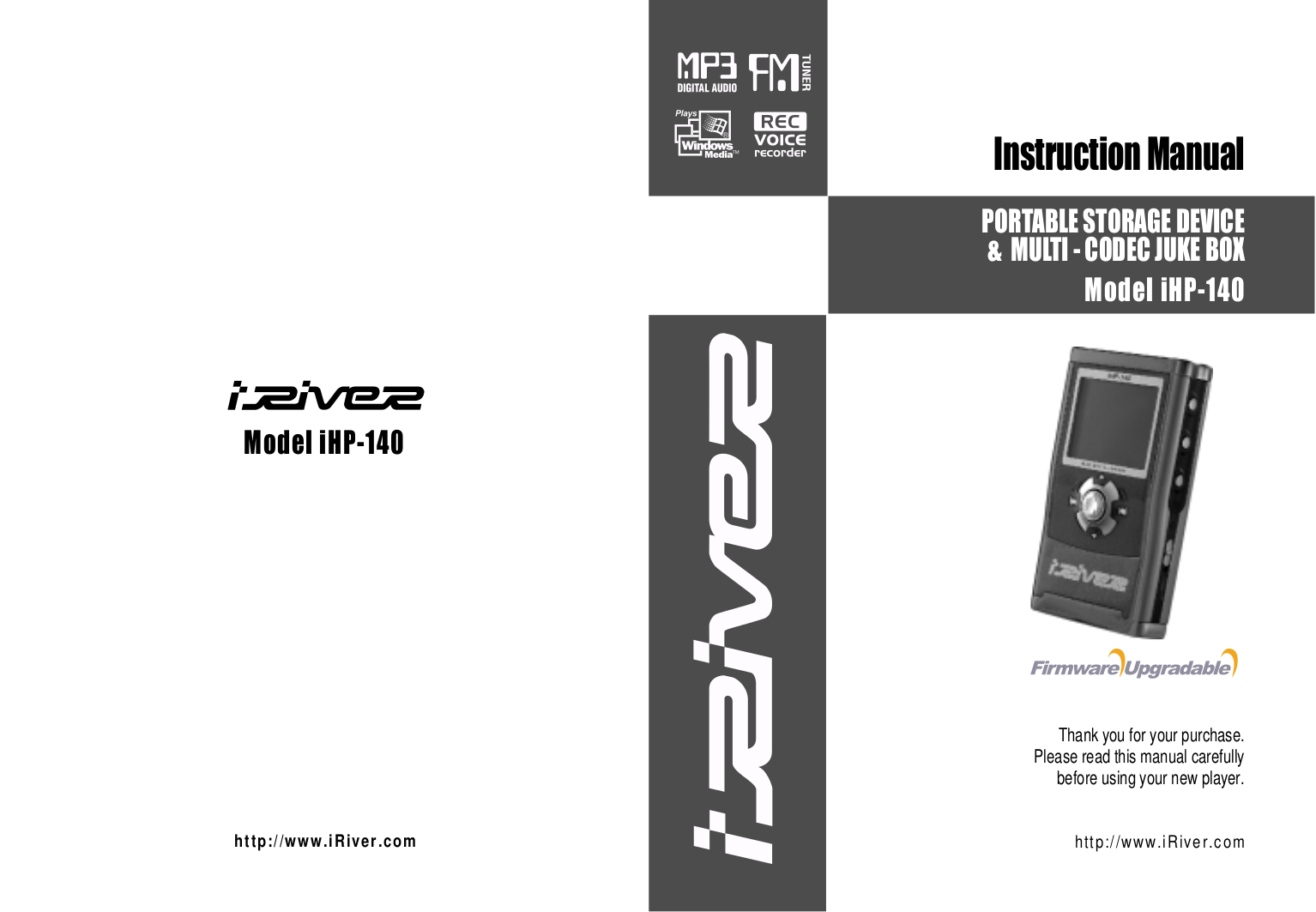 iriver mp3 player manual